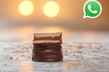 Así se vería el "modo alfajor" para WhatsApp