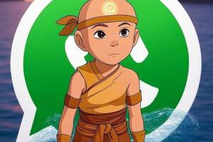 Así se vería el "modo Avatar: la leyenda de Aang" de WhatsApp