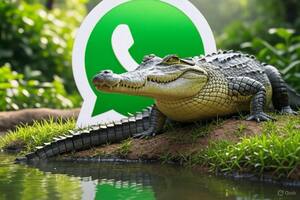 Así se vería el "modo cocodrilo" en WhatsApp