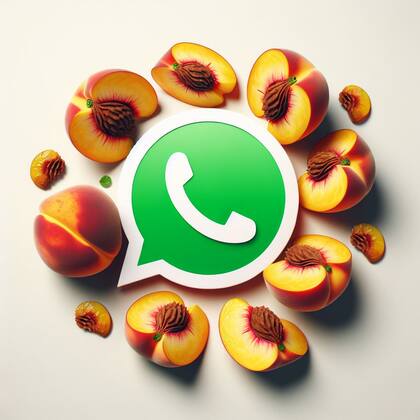 Así se vería el "modo durazno" en WhatsApp