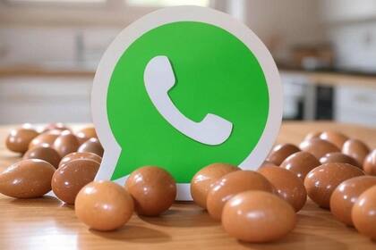 Así se vería el "modo huevo de chocolate" en WhatsApp