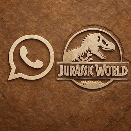 Así se vería el "modo Jurassic World" en WhatsApp