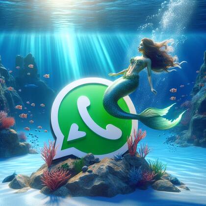 Así se vería el "modo sirena" en WhatsApp