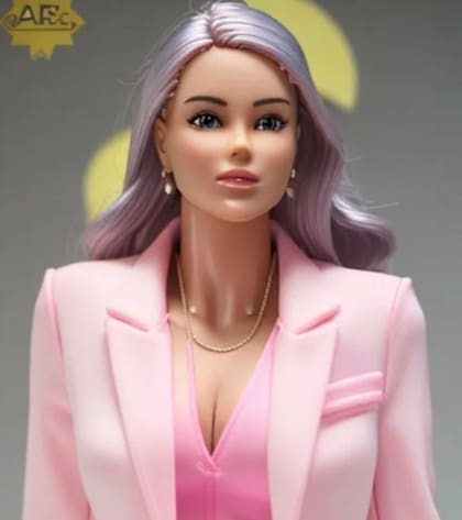 Así se vería Kate Middleton como muñeca Barbie, según IA. Captura: Hello!
