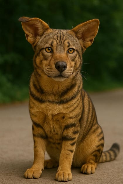 Así se vería la fusión entre un perro y un gato si fuera un animal en la vida real, según ChatGPT