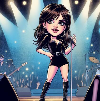 Así se vería Lali si fuera un personaje de cómic, según la IA de Copilot