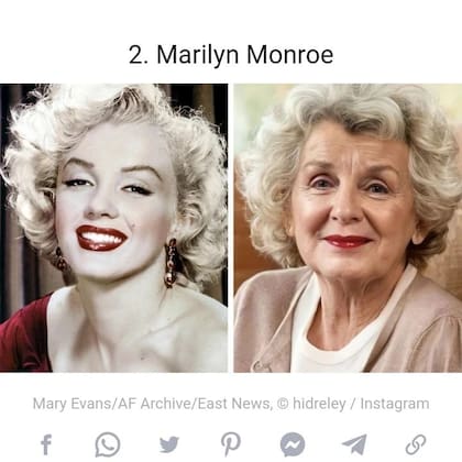 Así se vería Marilyn Monroe, según la IA
