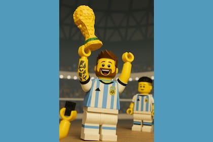 Así se vería Messi con la copa en el "modo Lego" de ChatGPT