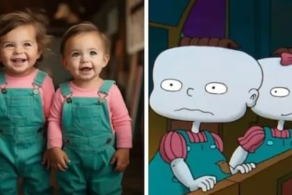 Así se verían Lil y Phil de los Rugrats si fueran bebes reales, según la inteligencia artificial
