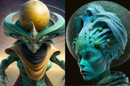 Así se verían los habitantes de Saturno y Urano, según la inteligencia artificial