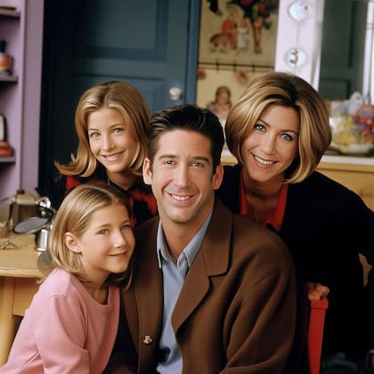 Así se verían los hijos de Ross y Rachel, según una IA