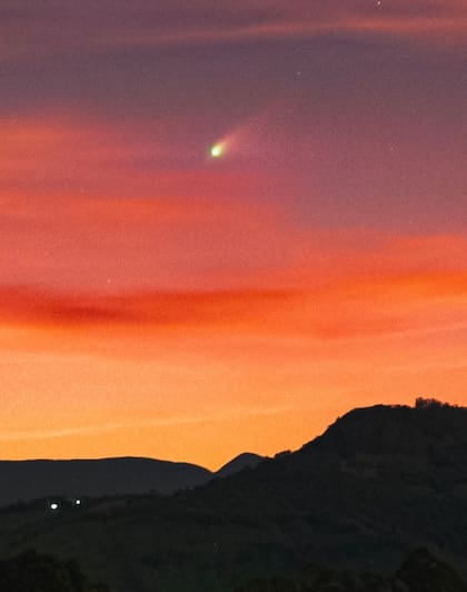 Así se vio el cometa diablo desde el sur de Brasil