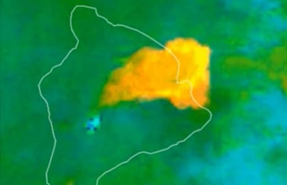 Así se vio la explosión del Mauna Loa desde el espacio
