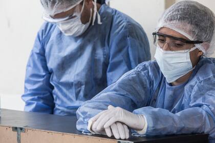 Médicos de guardia en el Hospital Posadas