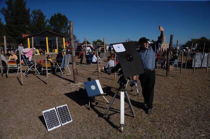 Así se vivió el eclipse solar en La Población, en el Valle de Traslasierra, Córdoba