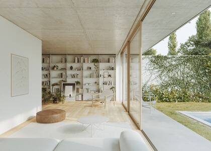 Así será el living comedor de las propiedades ubicadas en la planta baja