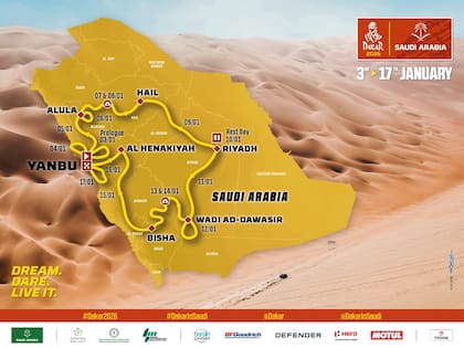 Así será el recorrido del Dakar 2026