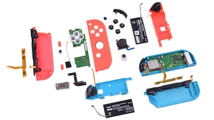 Así son las diferentes partes internas de los controls de la Nintendo Switch