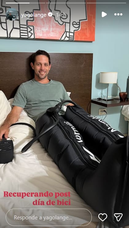 Así terminó Yago Lange tras la bicicleteada