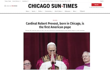 Así tituló el Chicago Sun Times la noticia del nuevo Papa