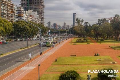 Así está hoy la avenida del Libertador en el tramo entre Virrey del Pino, a la altura del viaducto Mitre, y Salguero