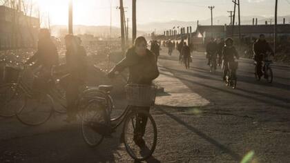 No se ven vehículos, el medio de transporte más común es la bicicleta