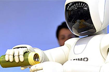 Asimo, el robot humanoide inteligente de la compañía Honda, es capaz de encender luces, abrir puertas y cargar objetos