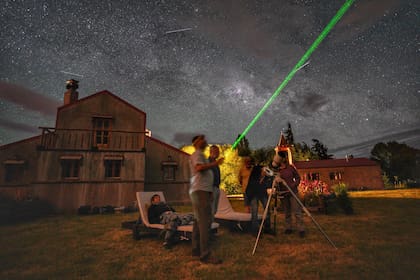 Astroturismo en el lodge La Floral, en Trevelin.
