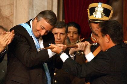 Néstor Kirchner, en su asunción presidencial