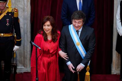 Asuncion presidencial de Javier Milei junto a Cristina Fernández
10/12/23