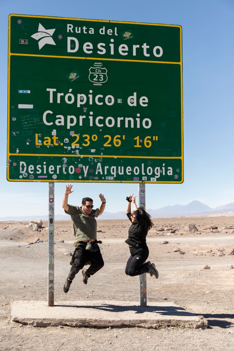 El sitio exacto por donde pasa el trópico de Capricornio. Foto: Carolina Castagnola