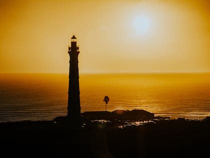 Atardecer en el faro de California