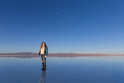 Atardecer en el sector sur del Salar de Uyuni.