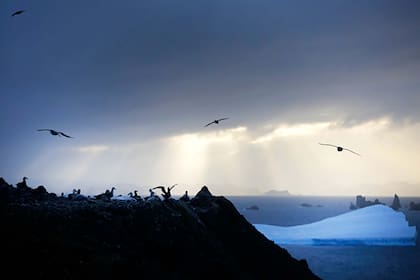 Atardecer en la Antártida Argentina