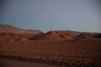 Atardecer en un paisaje "marciano"