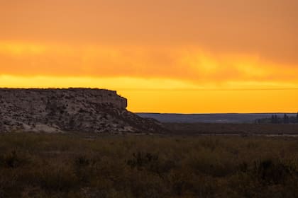 Atardecer en Valle Azul, Río Negro