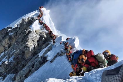 Atasco en el Everest el 22 de mayo de 2019