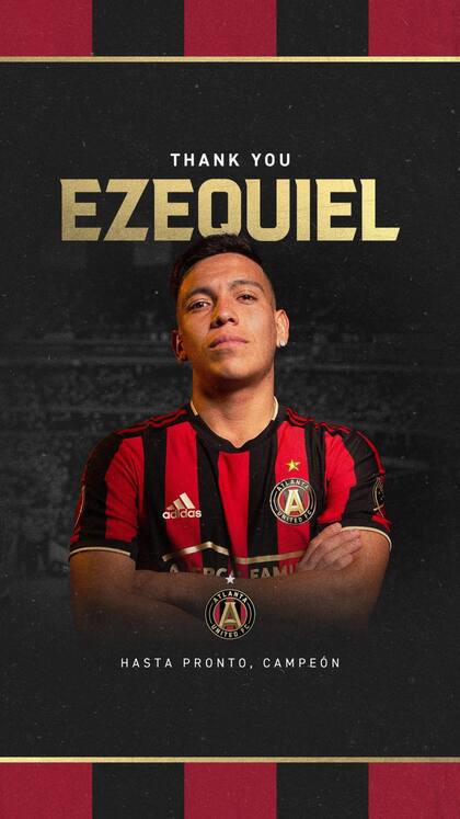 Atlanta United despidió con un "gracias" a Esequiel Barco; River hizo uso de la opción de compra en 7.000.000 de dólares