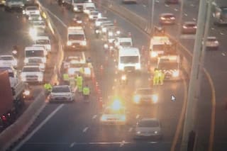Atropellaron a un hombre que quiso cruzar la autopista Buenos Aires-La Plata