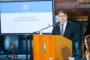 Audiencia en el Salón Azul del Senado de la Nación, organizada por el senador de la LLA Francisco Paoltroni, para rechazar los pliegos del candidato a ministro de La Corte Suprema, el juez federal Ariel Lijo