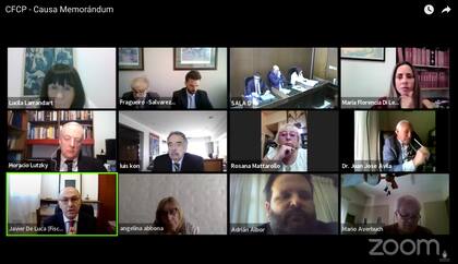 Audiencia virtual en la Sala 1 de la Cámara de Casación Penal por la causa Memorándum con Irán