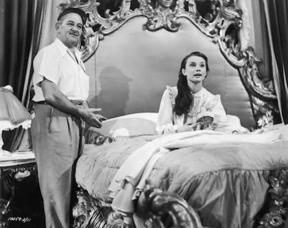 Audrey Hepburn en Vacaciones en Roma (ó La princesa que quería vivir) junto al director William Wyler
