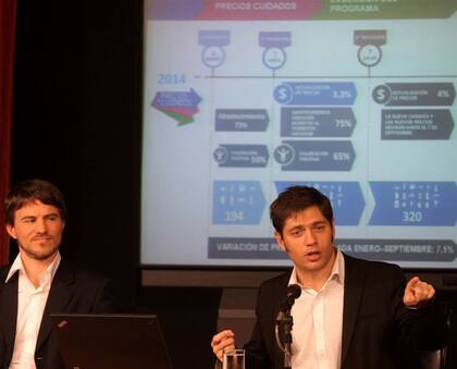 Augusto Costa y Axel Kicillof, al anunciar Precios Cuidados