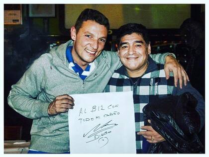 Augusto Digiovanni con Diego Maradona