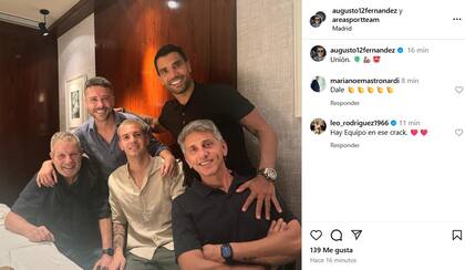 Augusto Fernández, exjugador de River y Vélez, estuvo presente en el cumpleaños de Mastantuono