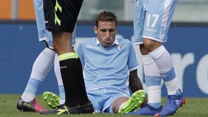 Lucas Biglia apenas duró siete minutos en el campo de juego