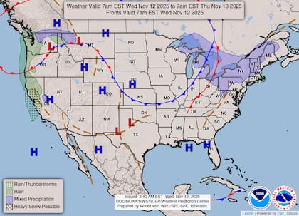 Aunque el aire frío comienza a retirarse, ciudades como Buffalo, Syracuse y Rochester aún experimentarán nevadas de "efecto lago"