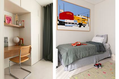 Aunque no pierde el clima infantil, el cuarto de Theo tiene una gran cuota de arte y diseño.