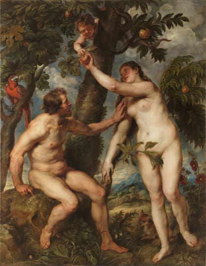 Aunque predomina la idea de que Adán y Eva comieron una manzana, el Libro del Génesis nunca menciona la identidad del fruto prohibido. "La caída del hombre”, por Peter Paul Rubens, en el Museo El Prado