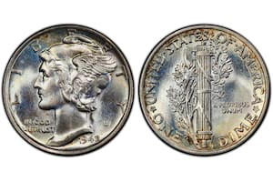 El raro error de acuñación de una moneda de diez centavos que hace que valga US$110.000